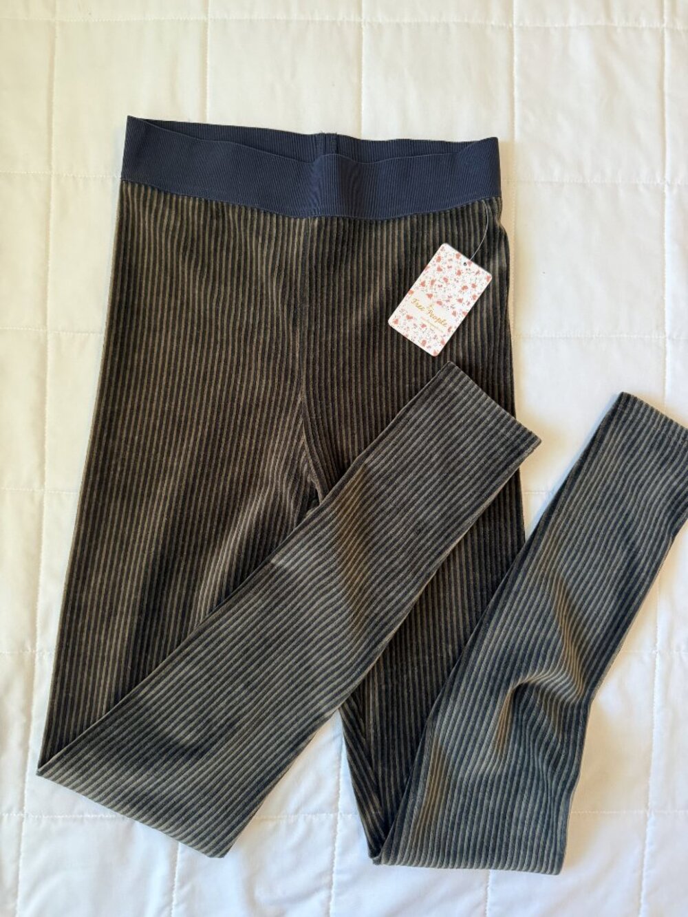 Free People Wide Wale Corduroy Crossover Waist Pants Army Combo XS NWT